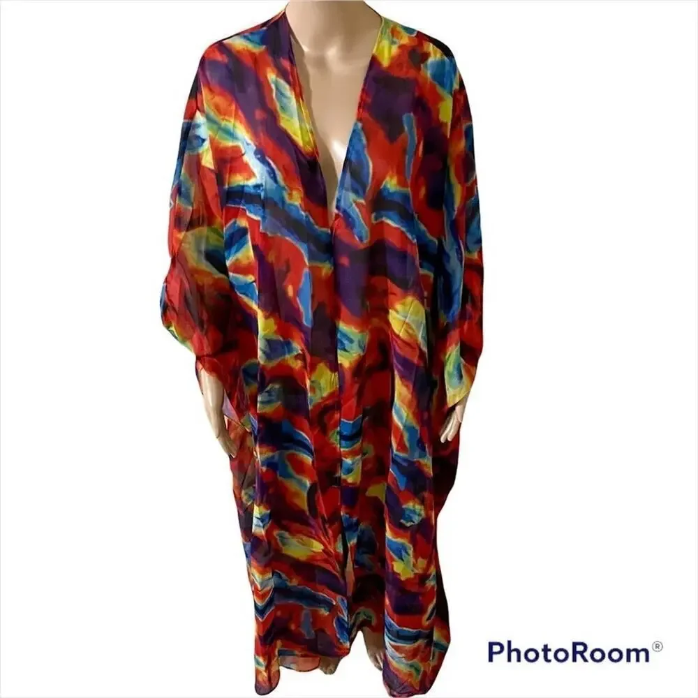 Print Oversized Maxi Dress Beach Cover up